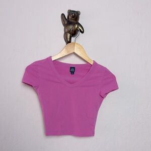 5 for $25 🌈Wild Fable cropped v-neck top pink women’s size xs